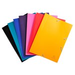 Chemise À Élastiques 3 Rabats Polypropylène 4/10e Opaque Eco - A4 - Couleurs Assorties - Exacompta