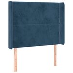 vidaXL Sommier à lattes de lit matelas et LED Bleu foncé 100x200 cm
