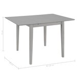 vidaXL Mobilier de salle à manger 5 Pièces MDF Gris