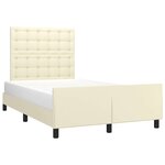 vidaXL Cadre de lit sans matelas crème 120x190 cm similicuir