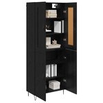 vidaXL Haut Armoire Chêne noir 69 5 x 34 x 180 cm Bois d'ingénierie
