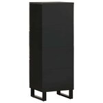 vidaXL Buffet noir 40x33x110 cm bois de manguier massif