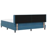 vidaXL Lit à ressorts avec tête de lit Bleu foncé 200 x 180 cm Velours