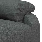 vidaXL Fauteuil inclinable Gris foncé Tissu