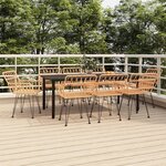 vidaXL Ensemble à manger de jardin 9 Pièces Résine tressée