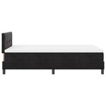 vidaXL Lit Box Spring avec Matelas Noir Petit Double Velours