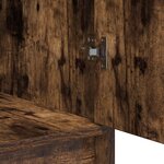 Ensemble de coiffeuse 3 pièces vidaXL avec éclairage en chêne fumé  en bois d'ingénierie