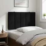 vidaXL Coussin de tête de lit Hanko noir 90 cm velours