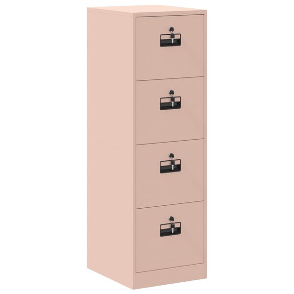 vidaXL Cabinet de Dossier avec tiroir 2 Pièces Rose 44 x 50 x 106.5 cm