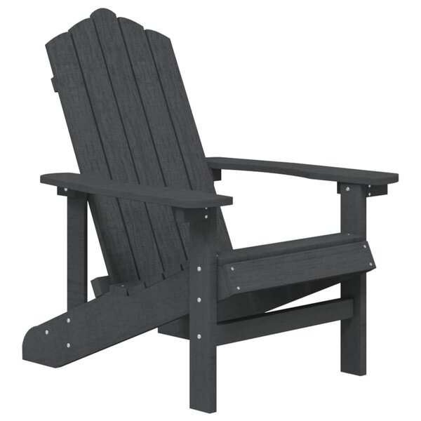 vidaXL Chaise Adirondack de jardin PEHD anthracite