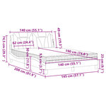 vidaXL Lit avec matelas cappuccino 140x190 cm similicuir
