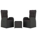 Ensemble de salon de jardin meuble d'extérieur ensemble de mobilier 3 pièces noir poly rotin et acier 02_0014207