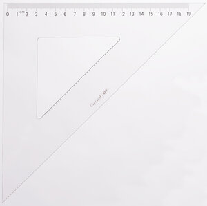 Equerre graduée 45° 2 bords anti-taches 30 cm