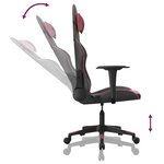 vidaXL Chaise de jeu de massage Noir et rouge bordeaux Similicuir