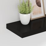 vidaXL Étagères murales flottantes 2 Pièces noir 50x23x3 8 cm MDF