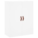 vidaXL Buffet haut Blanc 69 5x34x180 cm Bois d'ingénierie
