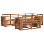vidaXL Ensemble de canapés d'extérieur 7 pc Naturel Polyester