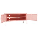 vidaXL Meuble TV Rose 105x35x50 cm Acier