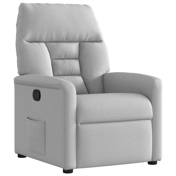 vidaXL Fauteuil inclinable gris nuage tissu