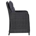 vidaXL Ensemble à manger d'extérieur 11 Pièces Résine tressée Noir