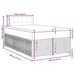 vidaXL Sommier à lattes de lit et matelas Gris foncé 120x200cm Velours