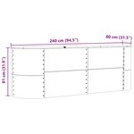 Bac de jardin surélevé vidaXL marron 240x80x81 cm en acier galvanisé