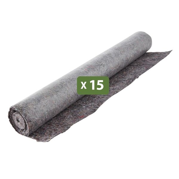 Pack and Move - Lot 15 couvertures de protection sol - 0 7 x 10 M - Travaux déménagement peinture - Anti-dérapant et hydrofuge