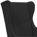 vidaXL Fauteuil Noir Tissu