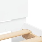 vidaXL Cadre de lit avec tête de lit et lumières LED blanc 90x190 cm