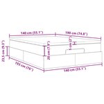 vidaXL Cadre de lit ottoman avec matelas gris foncé 140x190 cm velours