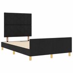 cadre de lit en tissu noir vidaXL 120x200 cm