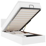 vidaXL Lit ottoman avec matelas blanc 80x200 cm similicuir