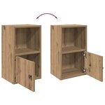 vidaXL Bibliothèque chêne artisanal 31x24x52 cm bois d'ingénierie