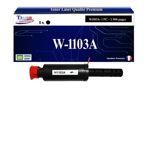 T3AZUR -Toner compatible avec HP W1103A (103A) pour HP Neverstop Laser 1000a  1000n  1000w  MFP 1200a  1200n  1200nw  1200w
