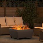 vidaXL Braise Noir 80 x 80 x 43 cm Acier