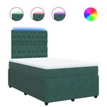 vidaXL Sommier à lattes de lit avec matelas vert foncé 120x190 cm