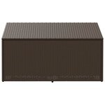 vidaXL Boîte de rangement de jardin marron 110x50x58 cm résine tressée