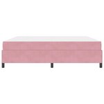vidaXL Cadre de lit avec matelas Rose et blanc 200 x 200 cm Velours