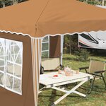 vidaXL Tente de fête pop-up 288 x 288 x 245 cm Beige Tissu Oxford