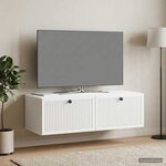 vidaXL Meuble TV mural Blanc 98 x 41 x 30 cm Bois d'ingénierie