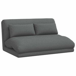 vidaXL Fauteuil de sol ajustable Gris foncé Tissu