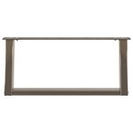 vidaXL Pieds de table basse en U 2 pièces Acier naturel 60 x (30-31) cm Acier