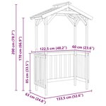 vidaXL Abri BBQ 133 5x63x200 cm en pin traité