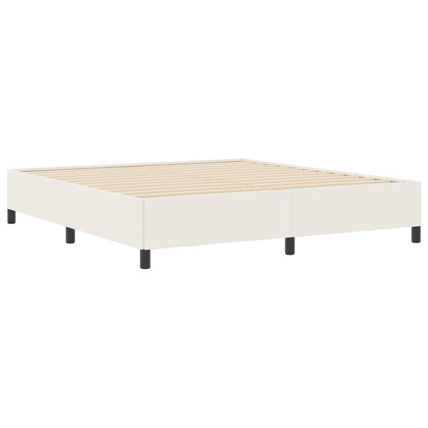 vidaXL Cadre de lit Crème 180x200 cm en tissu côtelé