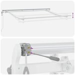 vidaXL Auvent Rétractable Vert et blanc 350 x 200 cm