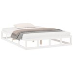 vidaXL Cadre de lit sans matelas blanc 120x200 cm bois massif