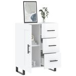 vidaXL Buffet Blanc brillant 69 5x34x90 cm Bois d'ingénierie