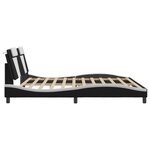 vidaXL Cadre de lit Viana avec LED sans matelas noir et blanc 200x200 cm