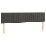 vidaXL Tête de lit à LED Gris foncé 160x5x78/88 cm Velours
