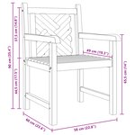 vidaXL Chaises de jardin 2 Pièces Marron 58 x 60 x 90 cm